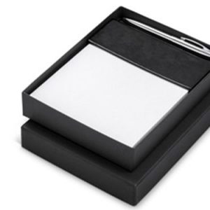 Renaissance Notepad & Pen Gift Set - Black